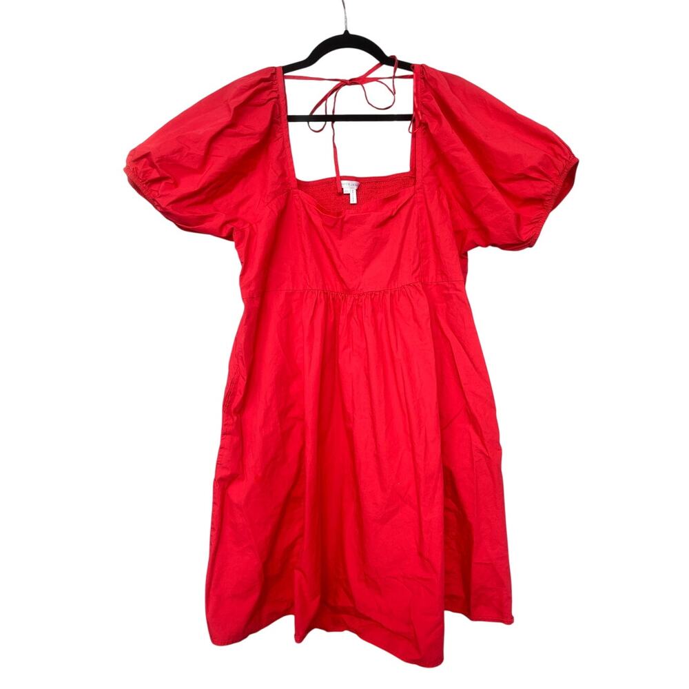 Draper James Pink Mini Dress Puff Sleeve Babydoll Plus Size